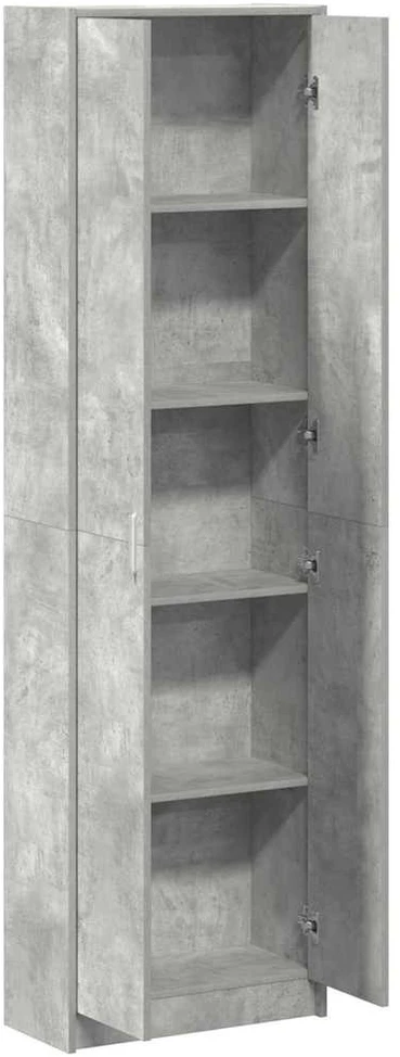 Spinta Betono pilka 55 x 25 x 189 cm Apdirbta mediena