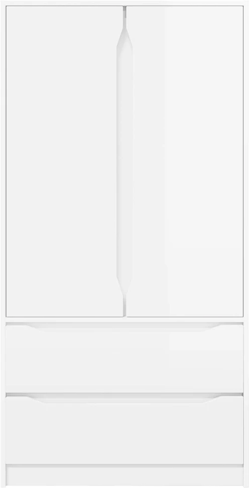 Spinta su stalčių Aukšto Blizgesio Baltas 79,5 x 49 x 156 cm