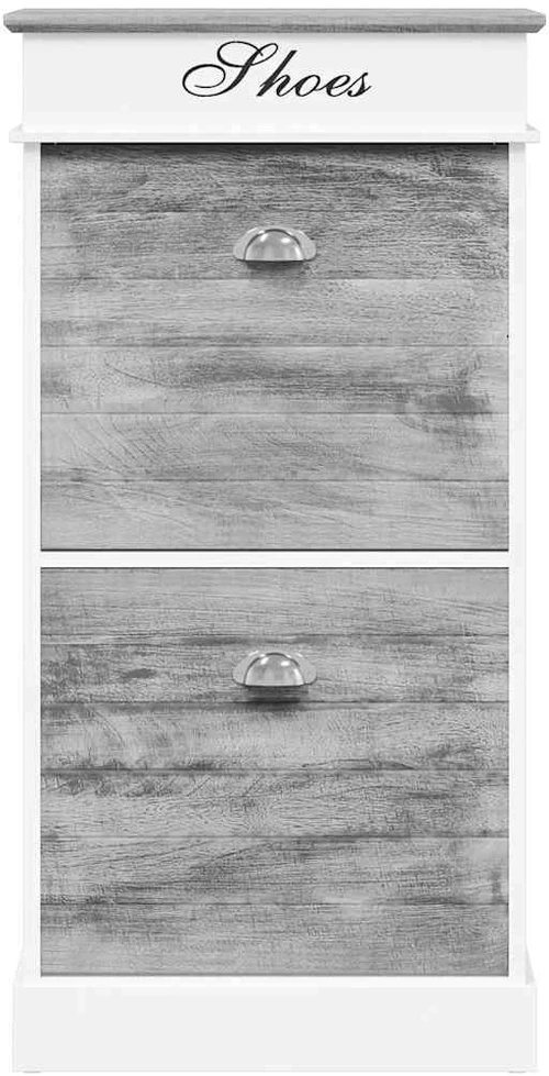 Spintelė batams, pilka, 50x28x98cm, paulovnijos mediena