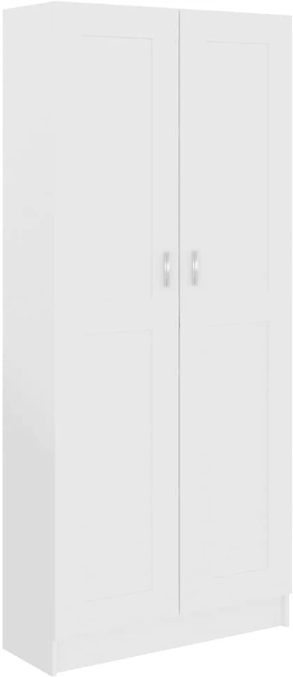 Spintelė knygoms, balta, 82,5x30,5x185,5cm, apdirbta mediena