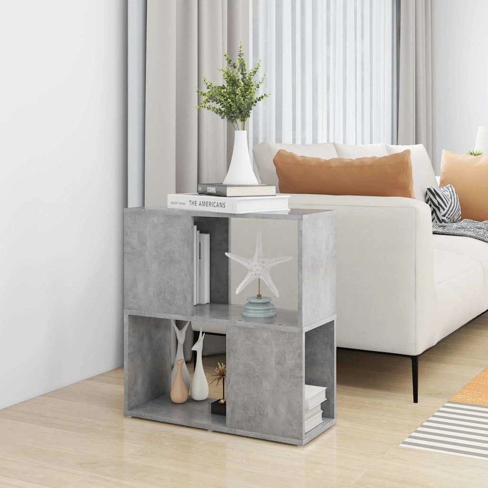 Spintelė knygoms, betono pilkos spalvos, 60x24x63cm, MDP