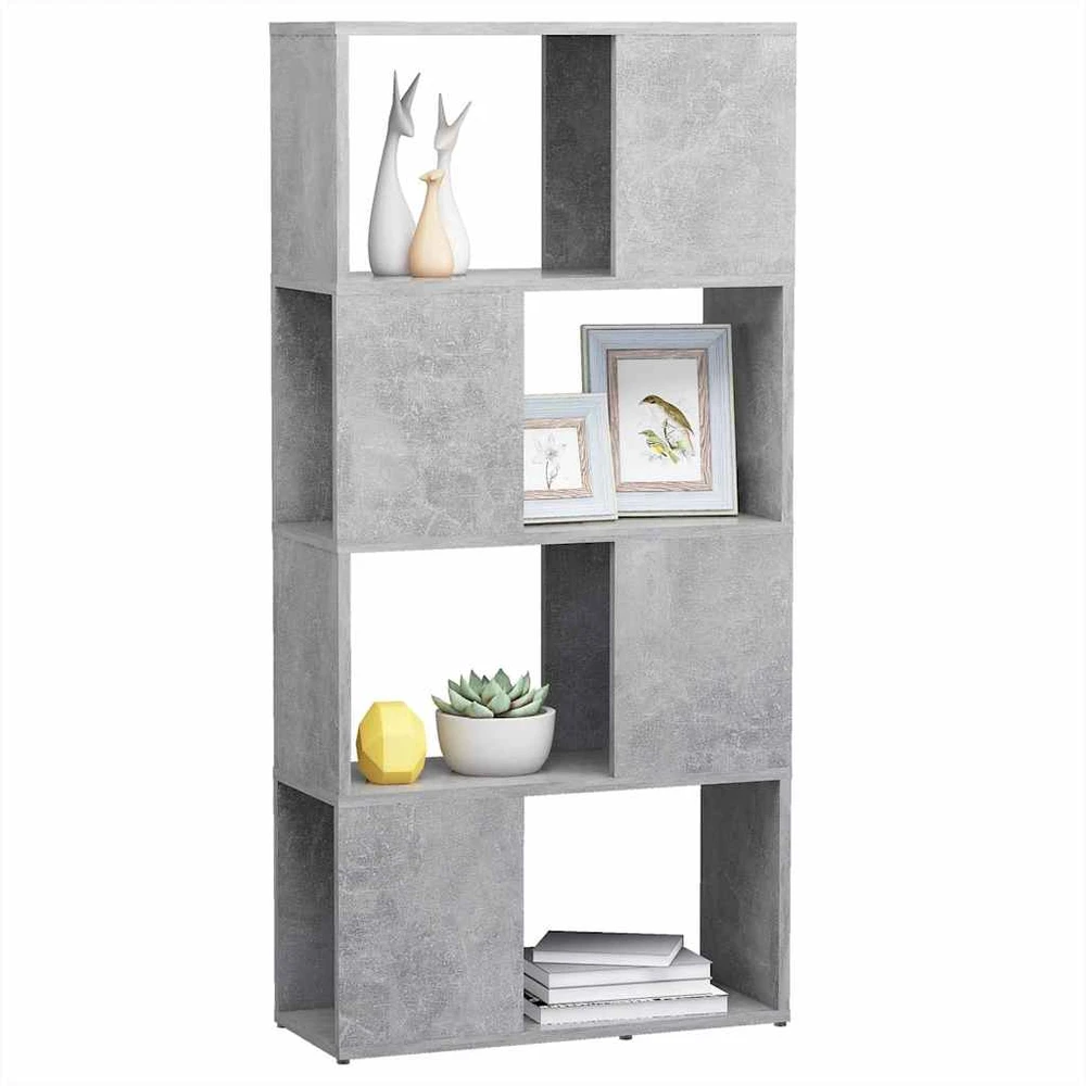 TV staliukas Spintelė knygoms/kambario pertvara, betono pilka, 60x24x124,5cm