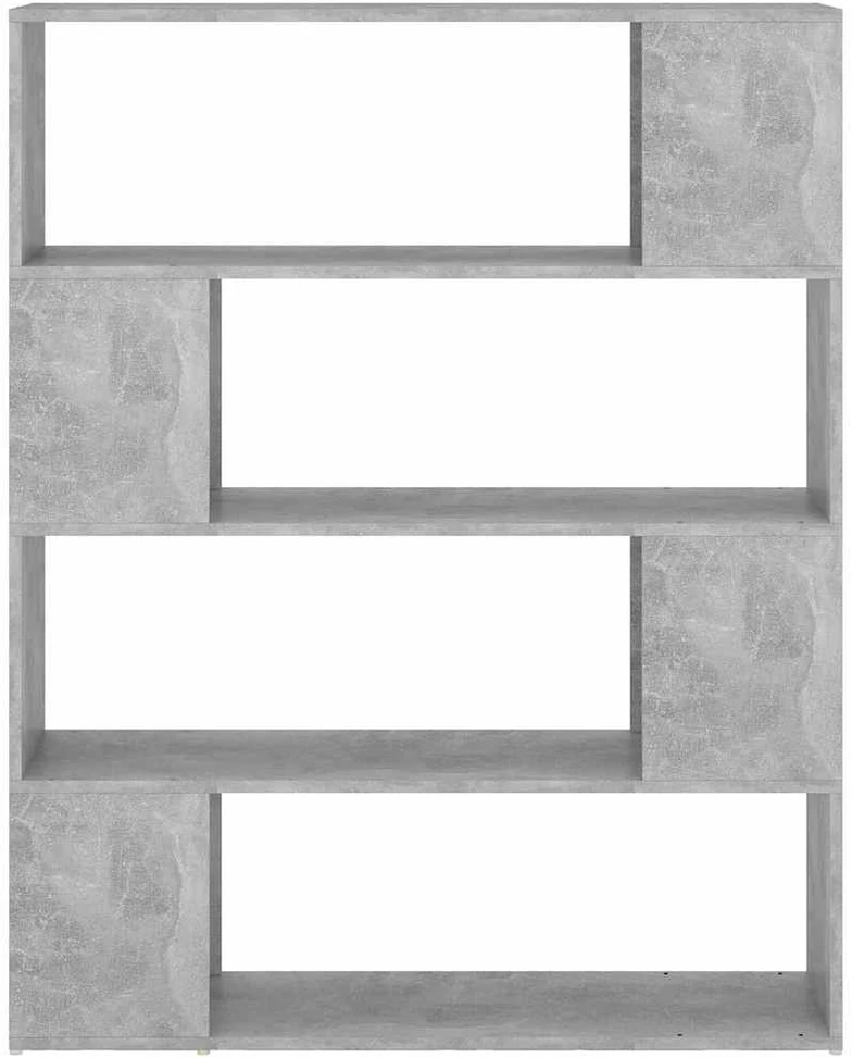 Spintelė knygoms/kambario pertvara, betono pilka, 100x24x124cm