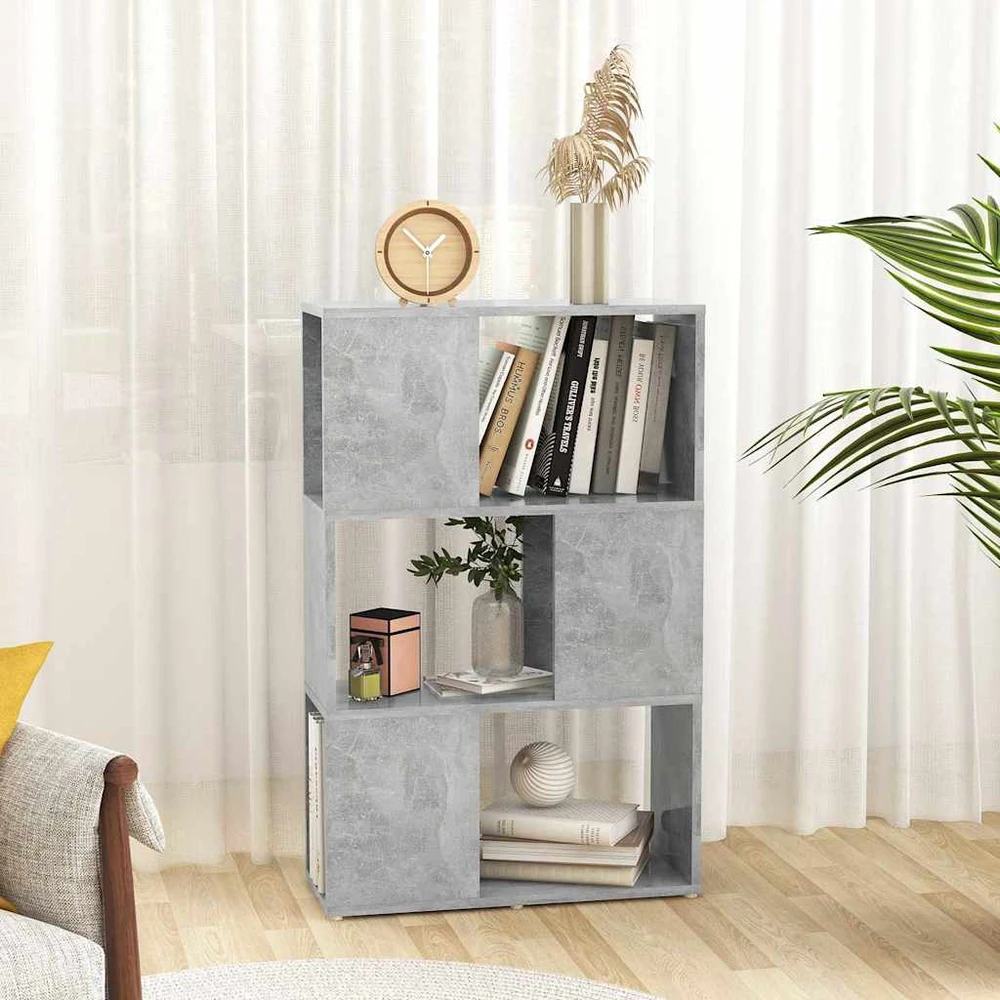 TV staliukas Spintelė knygoms/kambario pertvara, pilka, 60x24x94cm, MDP