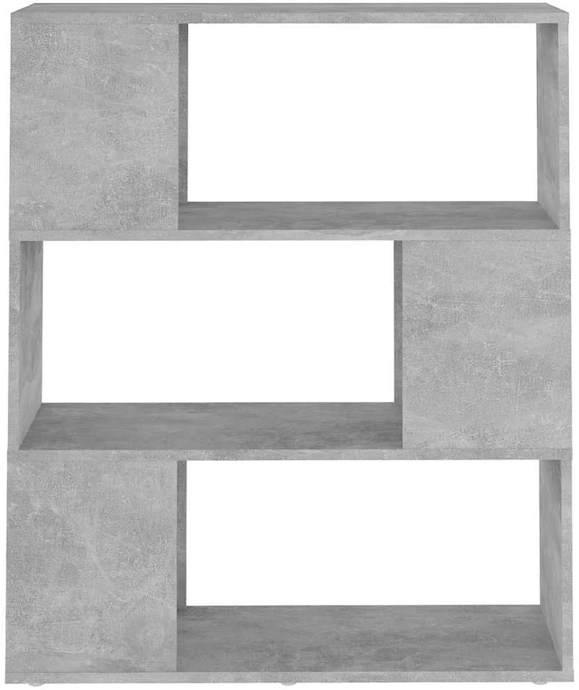 Spintelė knygoms/kambario pertvara, pilka, 80x24x94cm, MDP