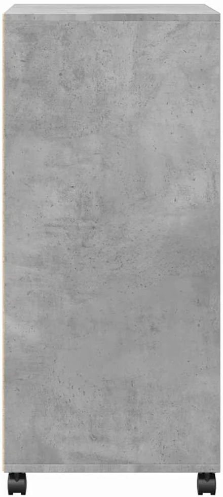 Spintelė su ratukais, betono, 55x40x91cm, apdirbta mediena