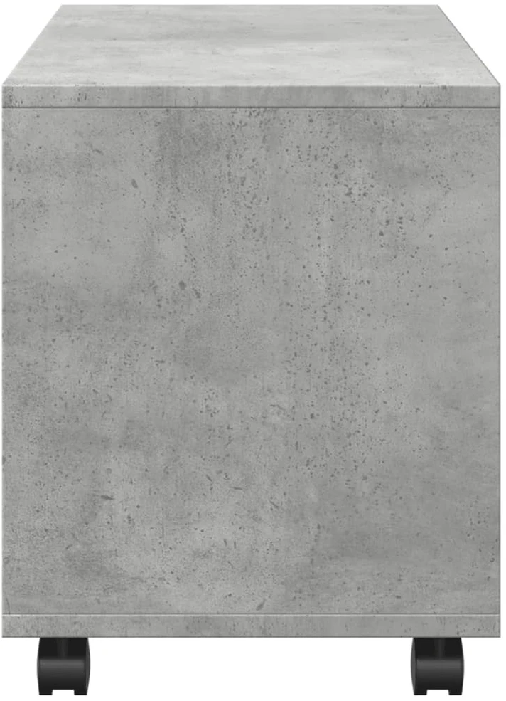 Spintelė su ratukais, betono, 72x33x42,5cm, apdirbta mediena