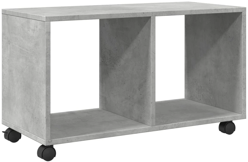 Spintelė su ratukais, betono, 72x33x42,5cm, apdirbta mediena