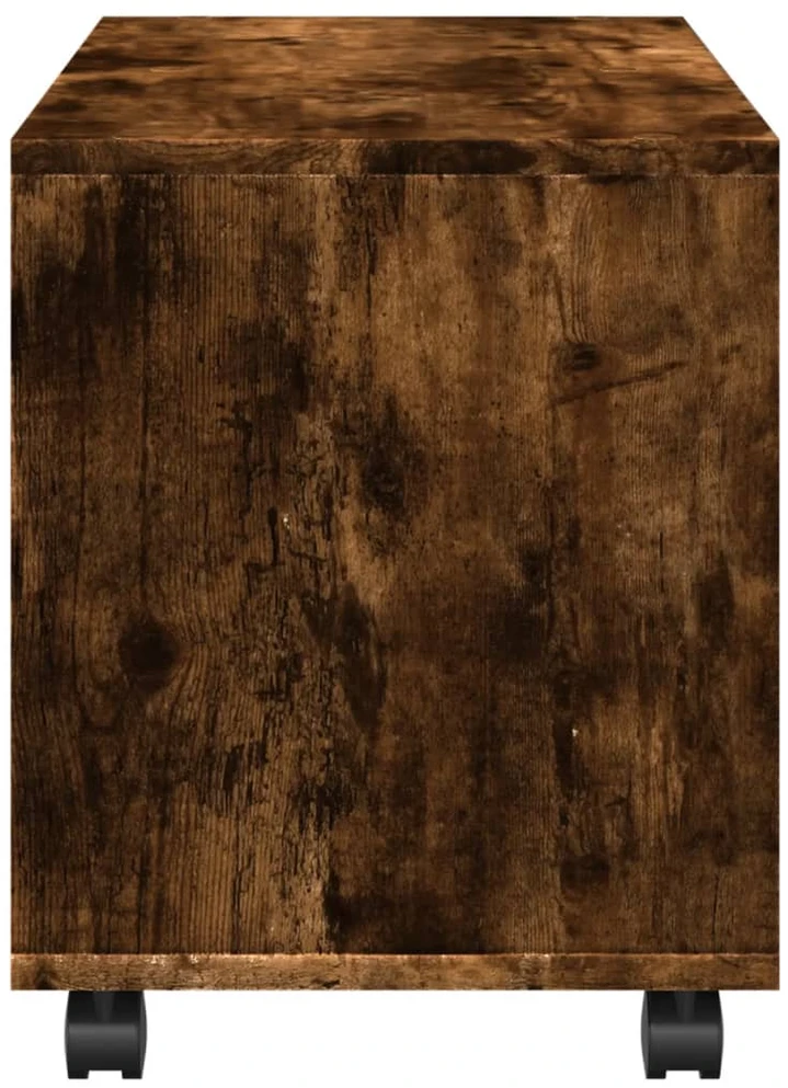 Spintelė su ratukais, dūminio ąžuolo, 72x33x42,5cm, mediena