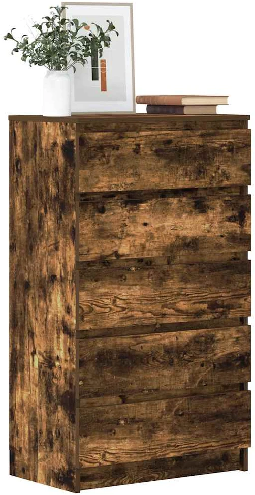 Spintelė su stalčiais, dūminio ąžuolo, 60x36x103cm, mediena