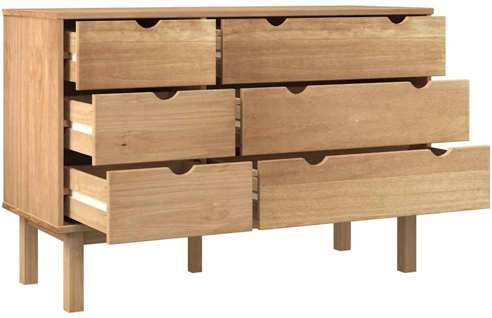 Spintelė su stalčiais OTTA, 111x43x73,5cm, pušies masyvas