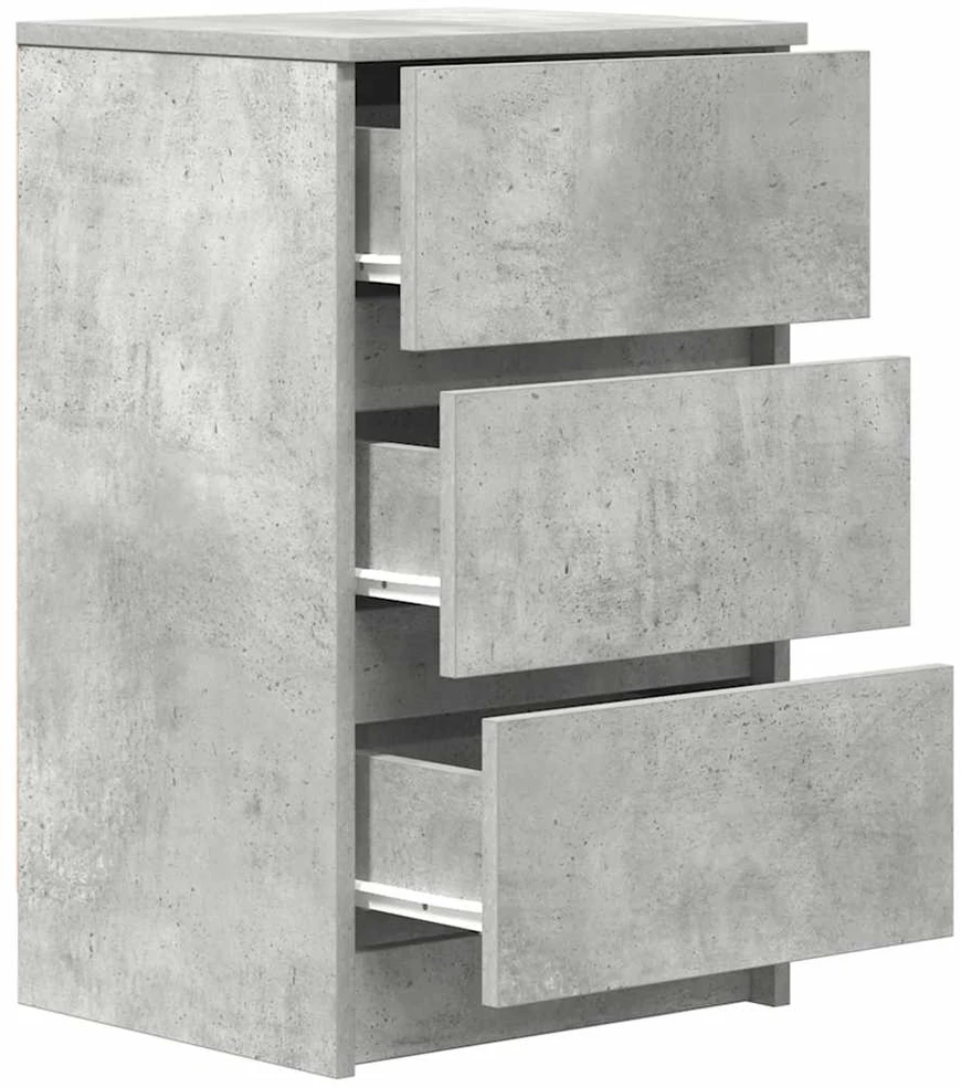 Spintelės prie lovos su 3 stalčiais 2 vnt, 39x35x65 cm