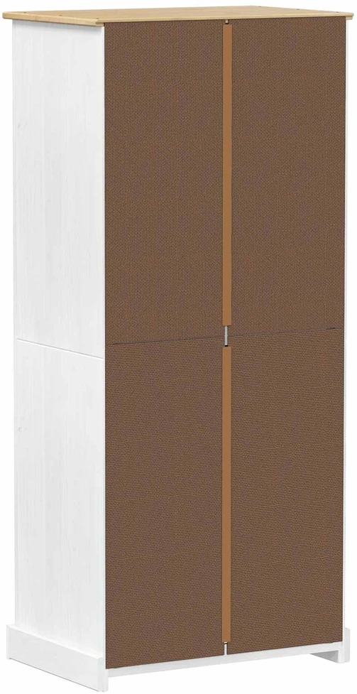 Spintos su stalčių Balta 76 x 50 x 170 cm Kietos pušies mediena