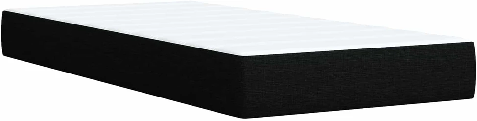 Spyruoklinė lova su čiužiniu Juoda 90 x 200 cm Audinys