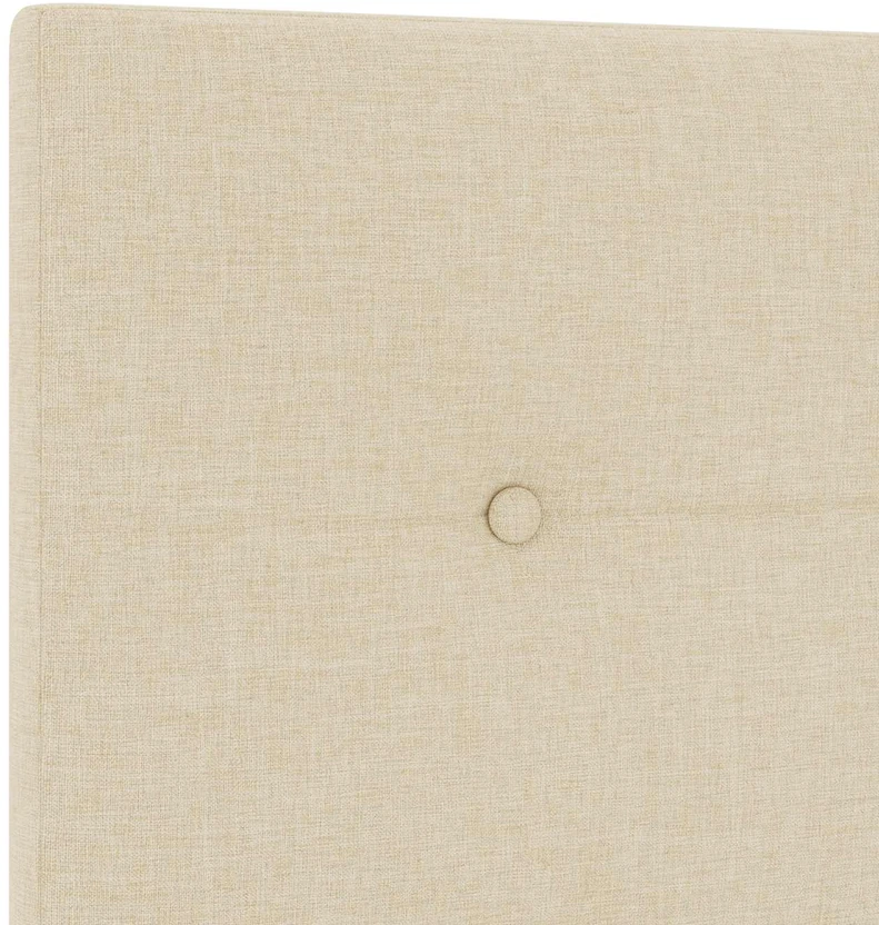 Spyruoklinė lova su čiužiniu Kreminė 90 x 200 cm Audinys