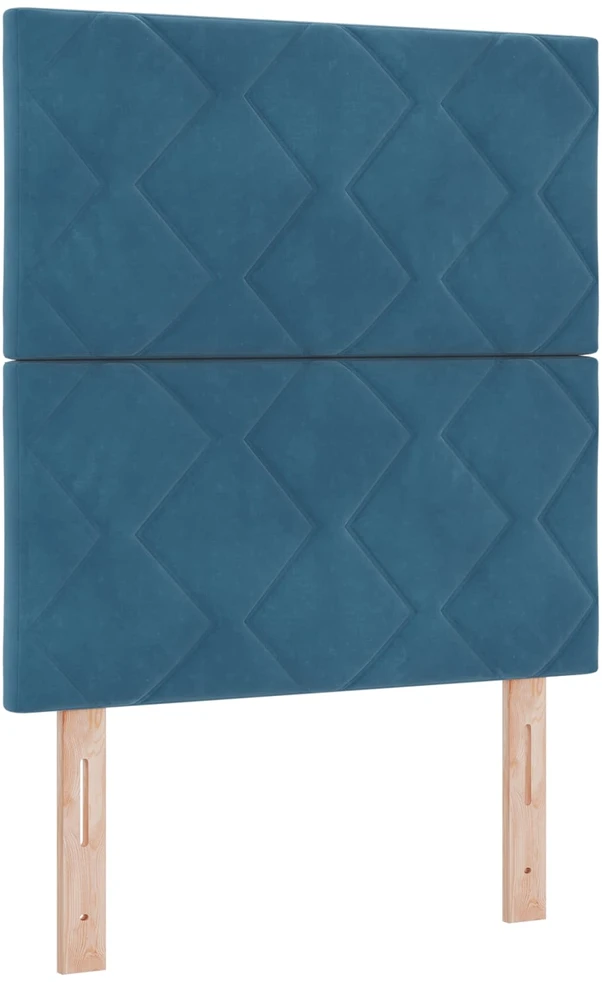 Spyruoklinė lova su čiužiniu Mėlyna 80 x 200 cm Aksomas