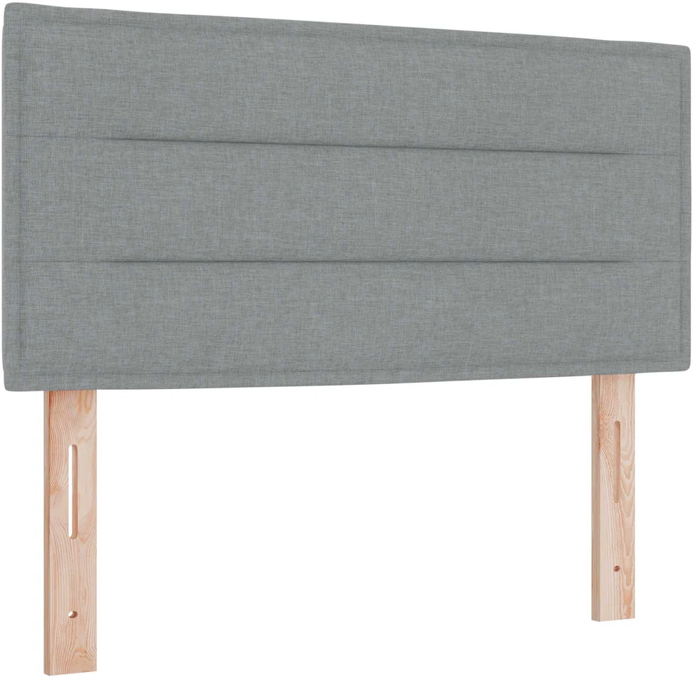Spyruoklinė lova su čiužiniu Šviesiai pilka 80 x 200 cm Audinys