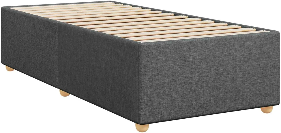 Spyruoklinė lova su čiužiniu Tamsiai pilka 80 x 200 cm Audinys