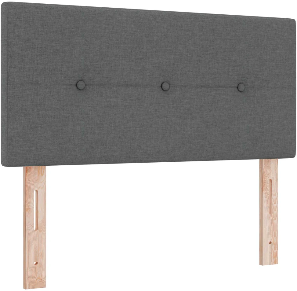 Spyruoklinė lova su čiužiniu Tamsiai pilka 100 x 200 cm Audinys