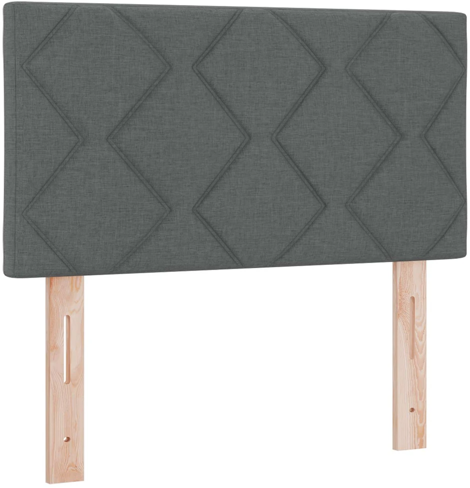 Spyruoklinė lova su čiužiniu Tamsiai pilka 80 x 200 cm Audinys