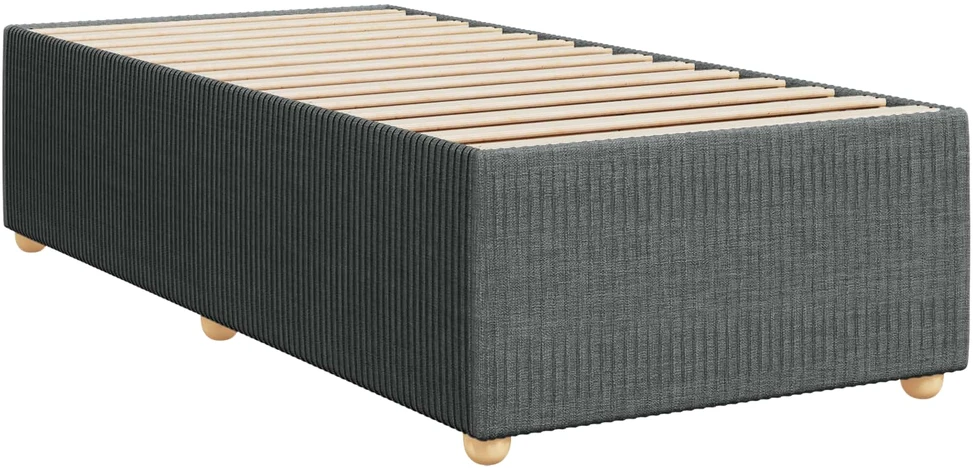 Spyruoklinė lova su čiužiniu Tamsiai pilka 80 x 200 cm Audinys