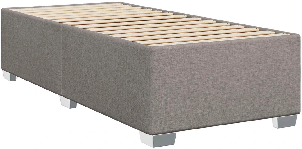 Spyruoklinė lova su čiužiniu Taupe 80 x 200 cm Audinys