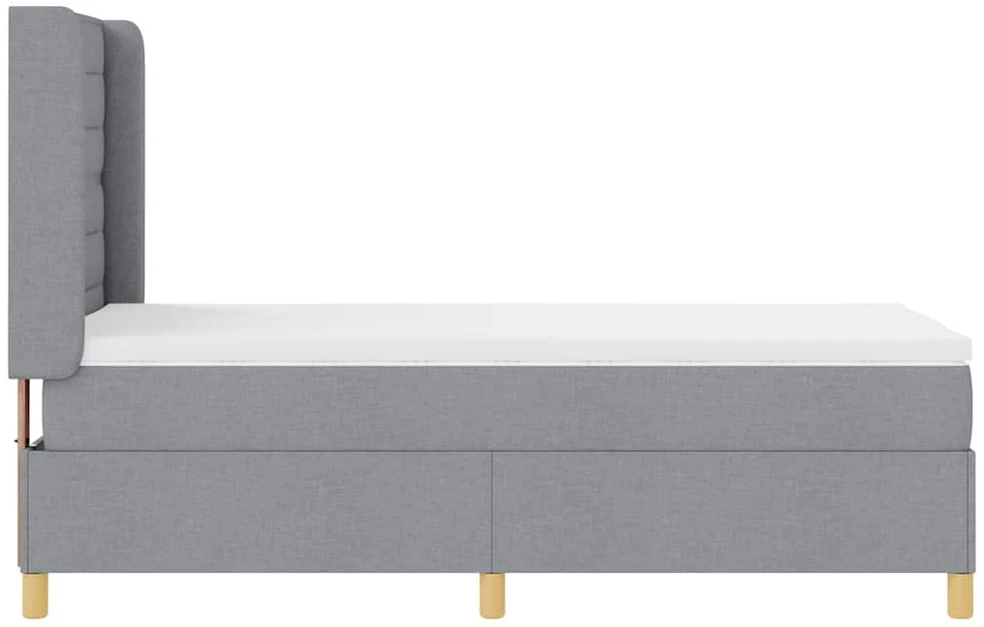 Kiemas lova su galvūgalio Šviesiai pilka 100 x 200 cm audinys