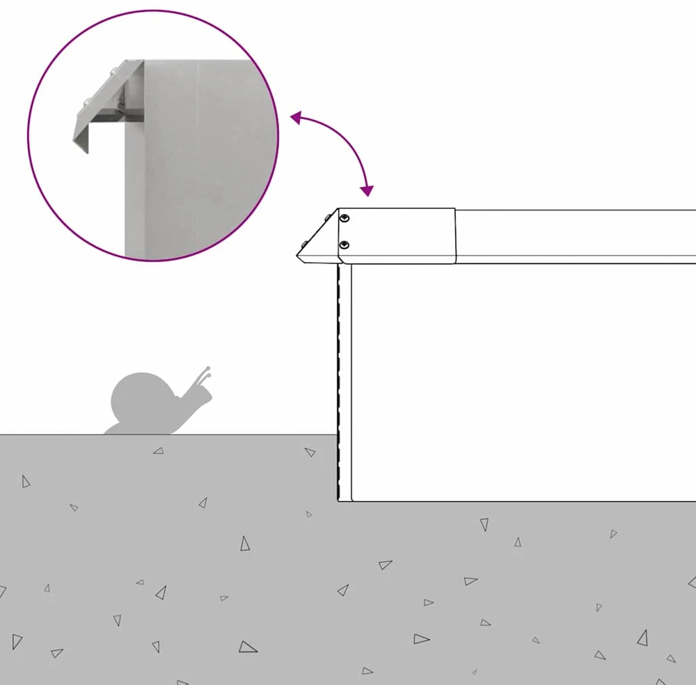 Sraigių tvoros 8 vnt. 100 x 3,5 x 25 cm Nerūdijantis Plienas