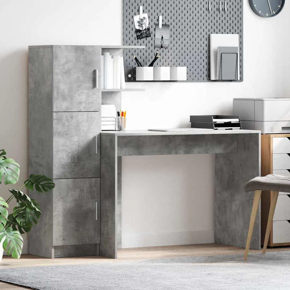 Stalas Betono pilka 133.5 x 50 x 124 cm 2 vnt.