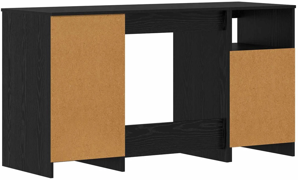 Stalas 2 vnt. Juodas ąžuolas 140 x 50 x 76 cm Apdirbta mediena