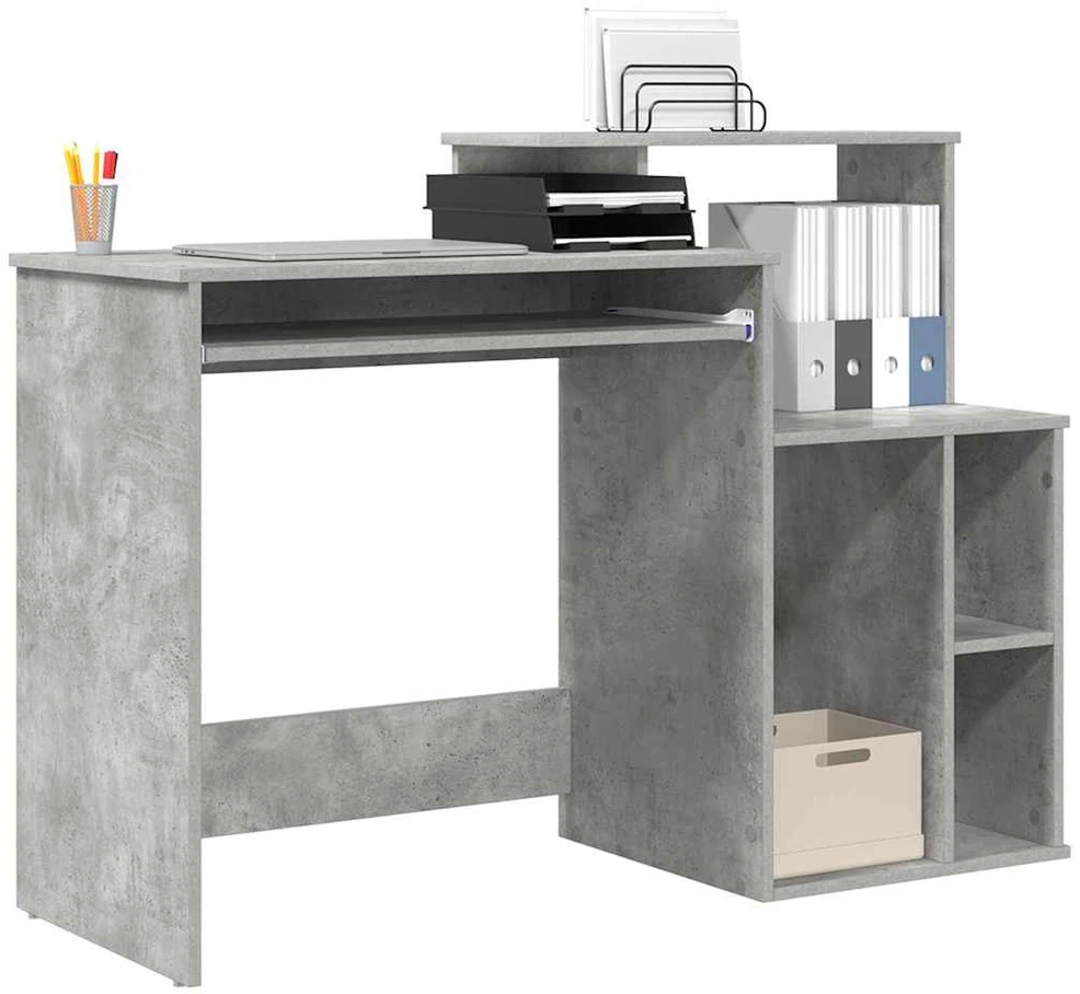 Stalas Betono pilka 120,5 x 44 x 88,5 cm Apdirbta mediena