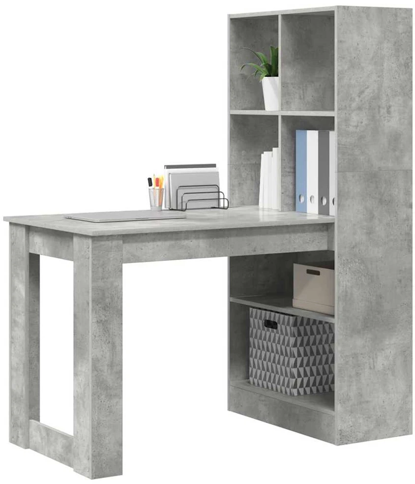 Stalas Betono pilka 122 x 67 x 145 cm Apdirbta mediena