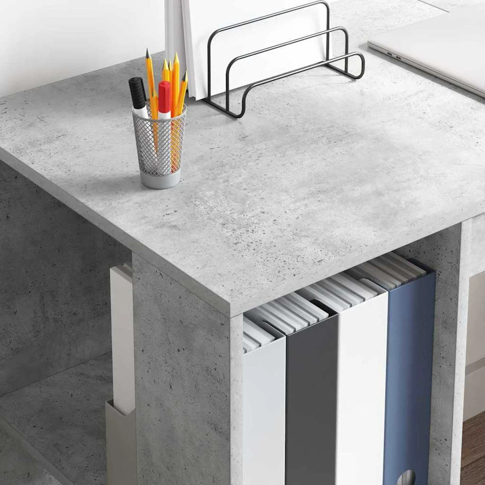 Stalas Betono pilka Apdirbta mediena 130 x 50.5 x 75 cm