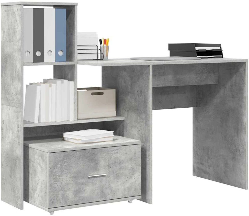 Stalas Betono pilka Apdirbta mediena 131,5 x 50 x 106,5 cm