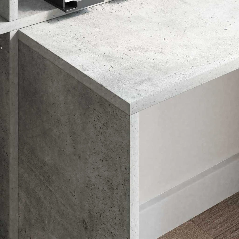 Stalas Betono pilka 138,5 x 55 x 143 cm Apdirbta mediena