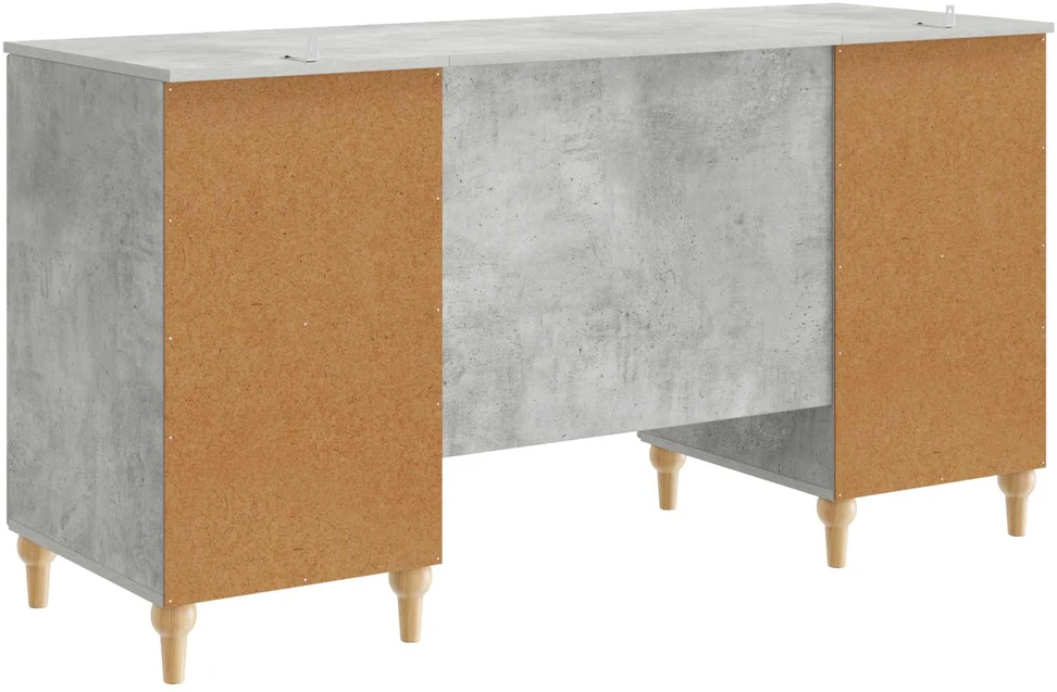 Stalas Betono pilka 142,5 x 50 x 75 cm Apdirbta mediena