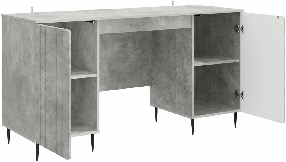 Stalas Betono pilka 142,5 x 50 x 75 cm Apdirbta mediena