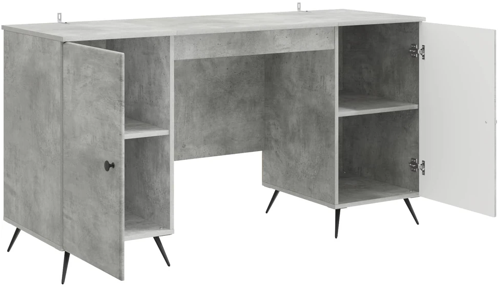 Stalas Betono pilka 142,5 x 50 x 75 cm Apdirbta mediena