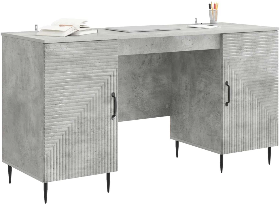 Stalas Betono pilka 142,5 x 50 x 75 cm Apdirbta mediena