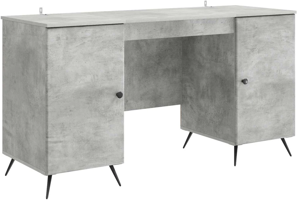 Stalas Betono pilka 142,5 x 50 x 75 cm Apdirbta mediena