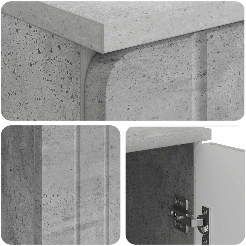 Stalas Betono pilka 142,5 x 50 x 75 cm Apdirbta mediena