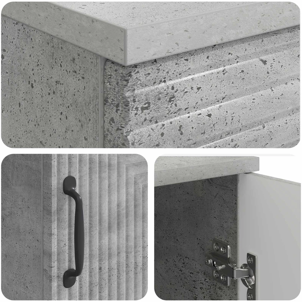 Stalas Betono pilka 142,5 x 50 x 75 cm Apdirbta mediena