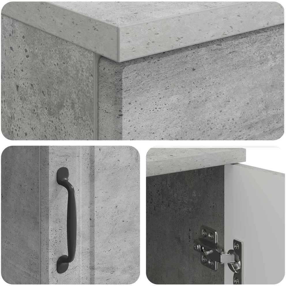 Stalas Betono pilka 142,5 x 50 x 75 cm Apdirbta mediena