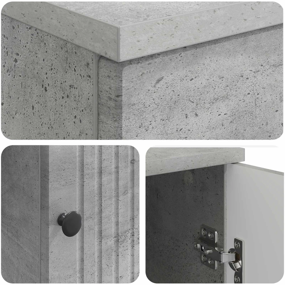 Stalas Betono pilka 142,5 x 50 x 75 cm Apdirbta mediena