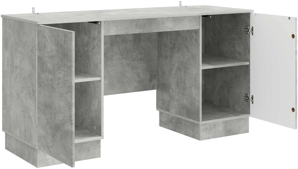 Stalas Betono pilka 142,5 x 50 x 75 cm Apdirbta mediena