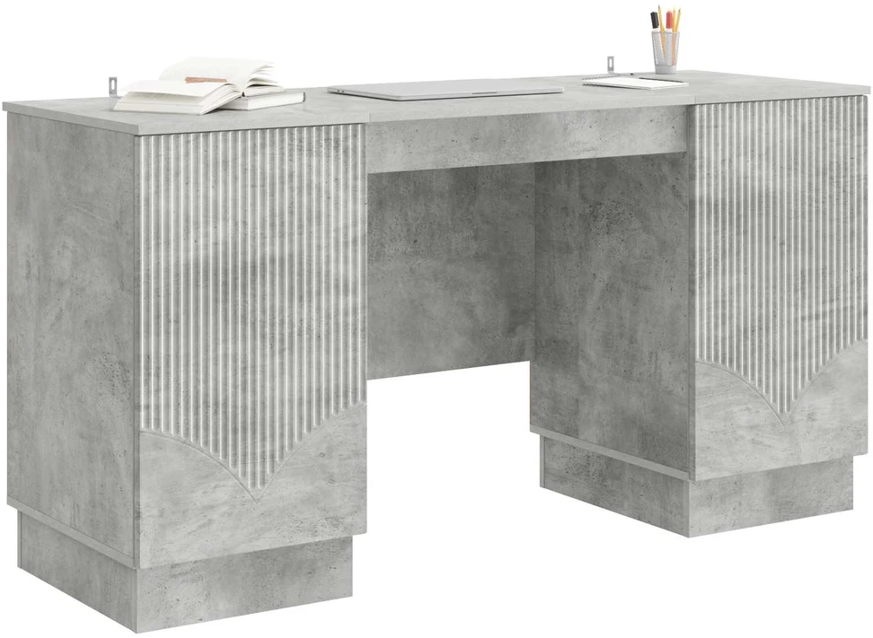 Stalas Betono pilka 142,5 x 50 x 75 cm Apdirbta mediena