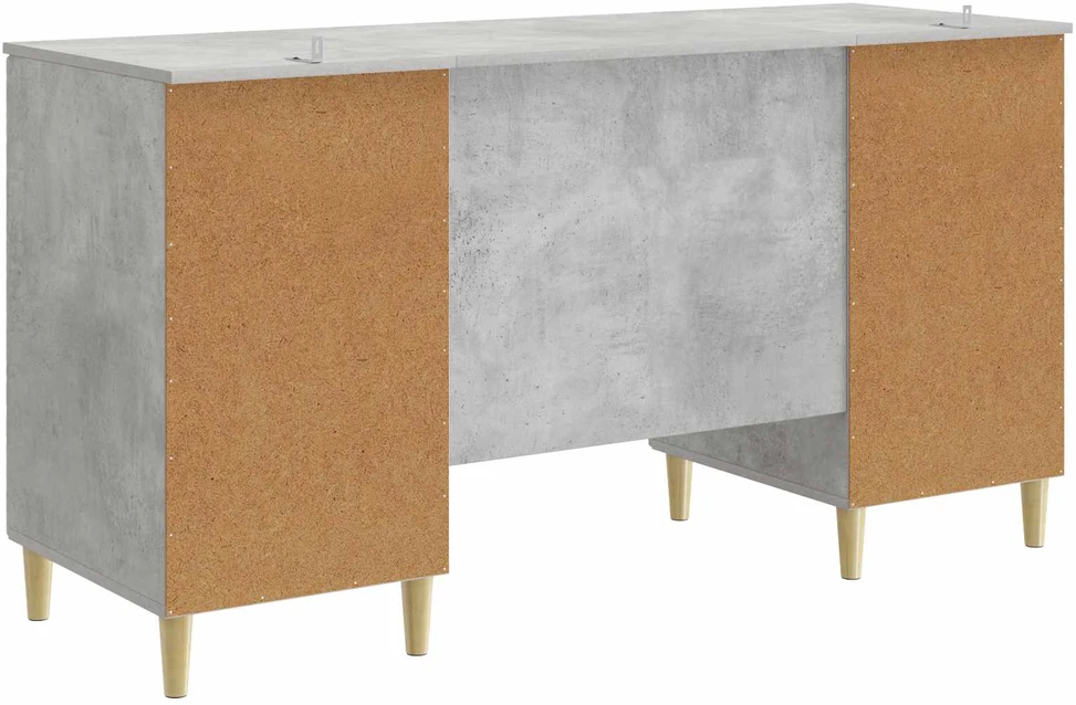 Stalas Betono pilka 142,5 x 50 x 75 cm Apdirbta mediena