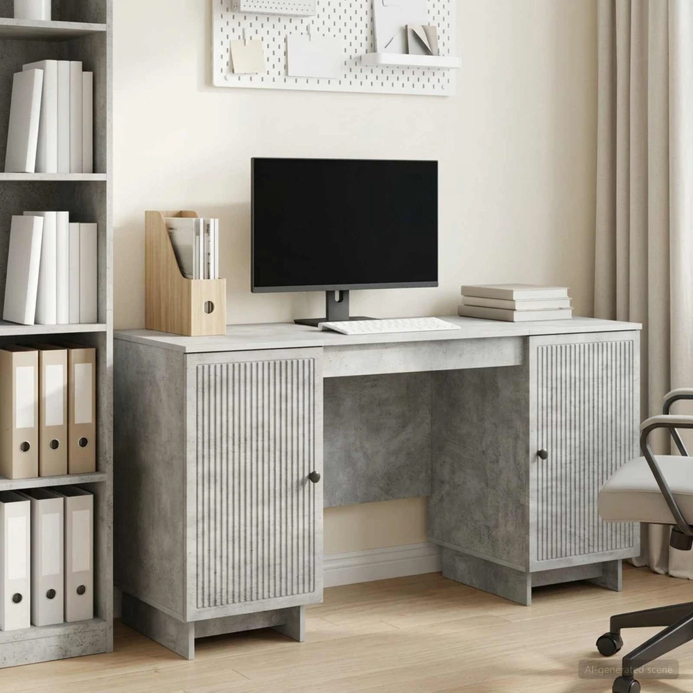 Stalas Betono pilka Apdirbta mediena 142,5 x 50 x 75 cm