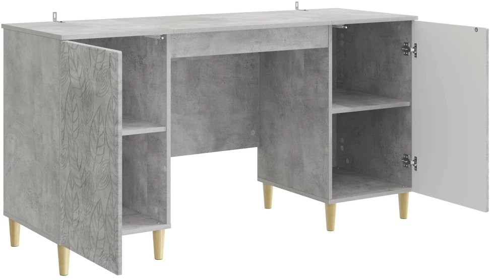Stalas Betono pilka 142,5 x 50 x 75 cm Apdirbta mediena