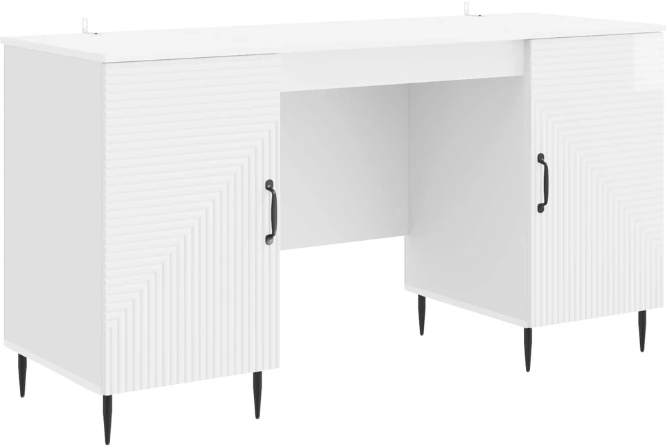 Stalas Itin blizgi balta 142,5 x 50 x 75 cm Apdirbta mediena
